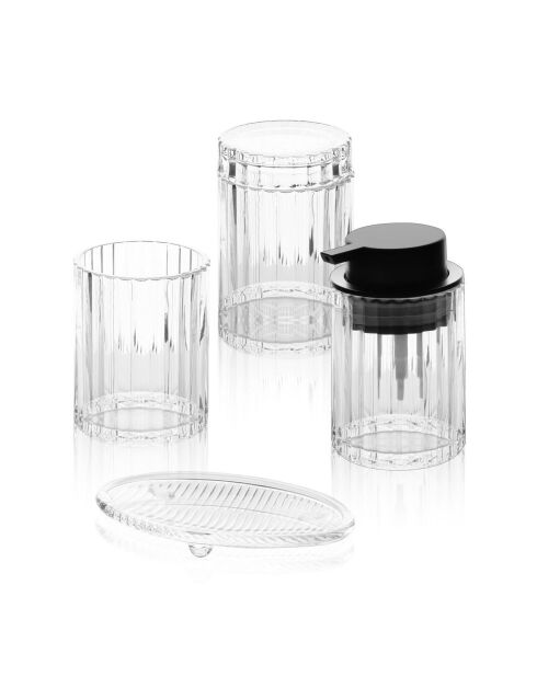 4 pièces de salle de bain Bny0033 transparent