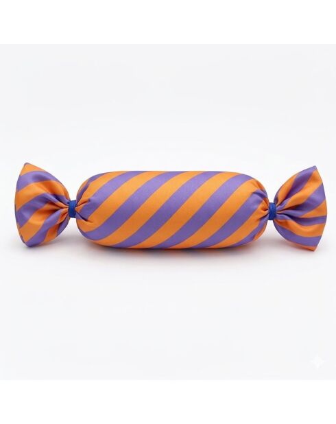 Paars/oranje Sugar Candy kussen - 60x15 cm