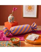 Paars/oranje Sugar Candy kussen - 60x15 cm