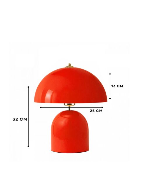 Lampe de table 242470 rouge - H. 13 cm