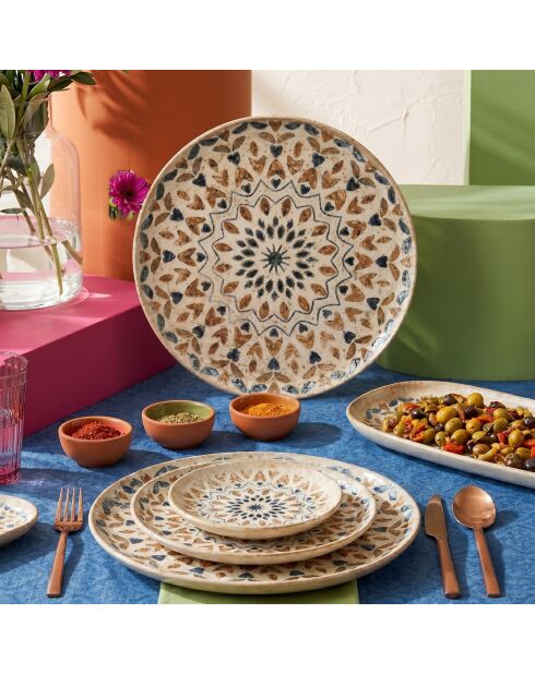 29 pièces Service à petit-déjeuner Por-Ad1381 multicolores
