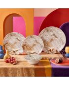 24 pièces Service de table Bush multicolores