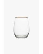 6 pièces de verres Pb 420725 doré - 7,2x7,2x12 cm