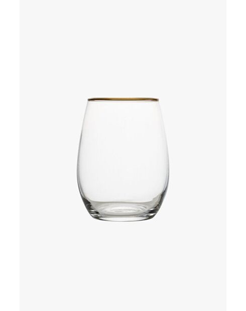 6 pièces de verres Pb 420725 doré - 7,2x7,2x12 cm