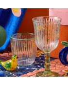 4 pièces de verres à vin Botanique 240 jaune/vert - 8,2x8,2x15,9 cm