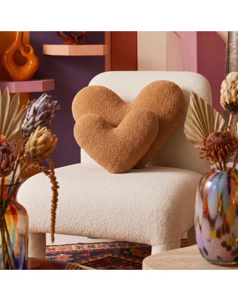 Coussin Teddy Kalp Big brun - 42x45x12 cm