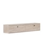 Meuble TV Ligne 140 travertin - 140×25×25 cm