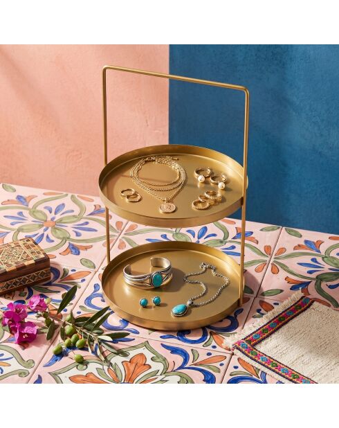 Accessorio decorativo in metallo dorato Tılos-B - D. 21 cm