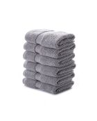 6 pièces de serviettes de toilette Carefree grises - 33x33 cm