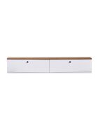 Meuble TV Ligne 140 pin de l'atlantique blanc - 140×25×25 cm
