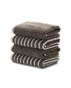 4 pièces de serviettes pour les mains Stripe Melange anthracite - 50x90 cm