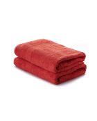 2 pièces de serviettes de bain Lanes tuile rouge - 70x140 cm