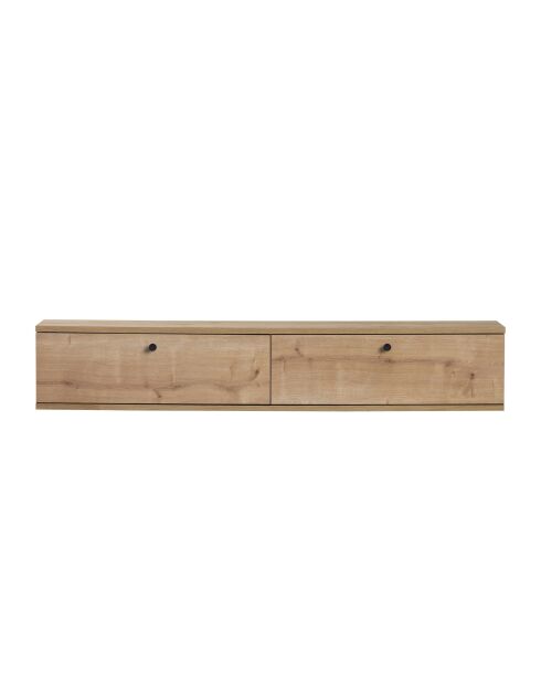 Meuble TV Ligne 140 chêne saphir - 140×25×25 cm