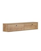 Meuble TV Ligne 140 chêne saphir - 140×25×25 cm