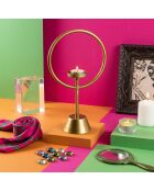 Accessorio decorativo Caıros-B in metallo dorato - 18,5x30x9 cm