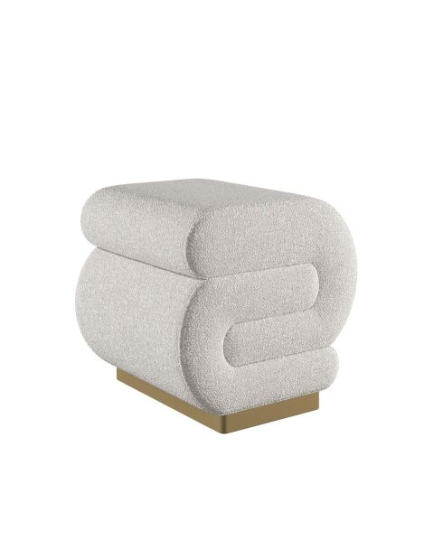 Pouffe Sally crème - 40x42x42 cm