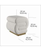 Pouffe Sally crème - 40x42x42 cm