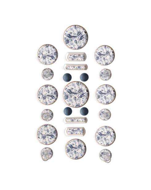 21 pièces petit-déjeuner Blue Bird 21 multicolores