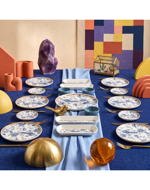 21 pièces petit-déjeuner Blue Bird 21 multicolores