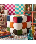 Pouffe Patchwork multicolore