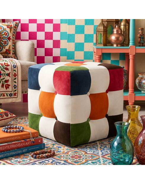 Pouffe Patchwork multicolore