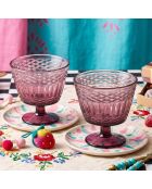2 pièces de coupes à glace en verre Vega bourgognes - 11x11x10,2 cm