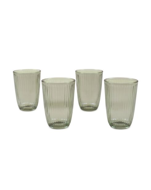 4 pièces de verres Splendid 395 vertes - 8,5x8,5x12 cm