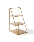 Accessorio decorativo Kalımnos-B in metallo dorato - 16x30,5x17 cm