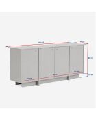 Console Varen pin atlantique - 180×45×82 cm