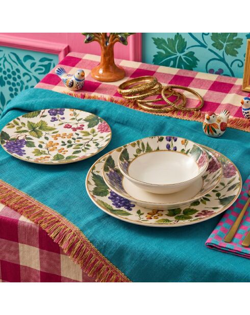 24 pièces Service de table Berries multicolores