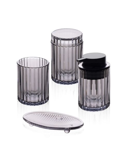 4 pièces de salle de bain Bny0042 grises
