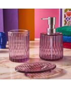 3 pièces de salle de bain Bny0038 violet - 12x8x8 cm/10x8x8 cm/3x15x10 cm