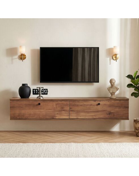 Meuble TV Ligne 140 pin atlantique - 140×25×25 cm