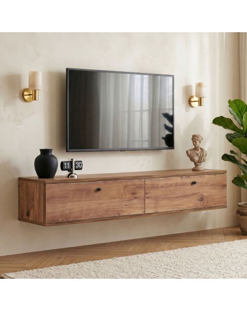 Meuble TV Ligne 140 pin atlantique - 140×25×25 cm