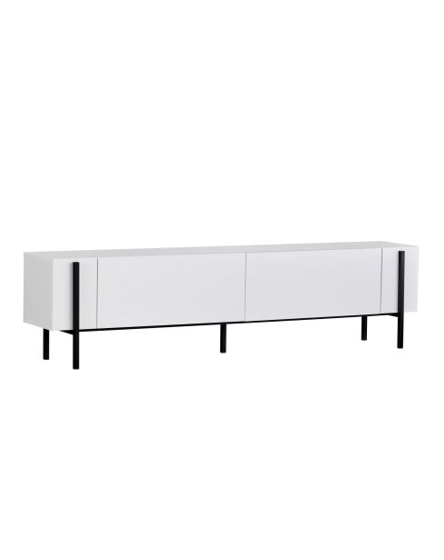 Meuble TV Nexus blanc noir - 180×30×45 cm