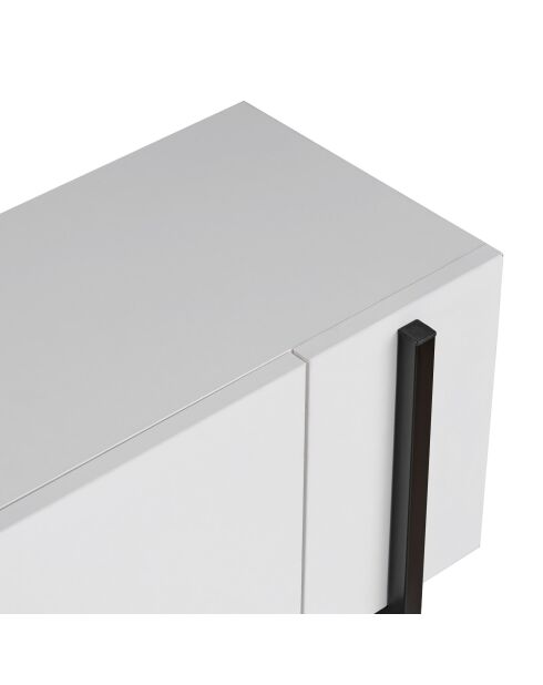 Meuble TV Nexus blanc noir - 180×30×45 cm