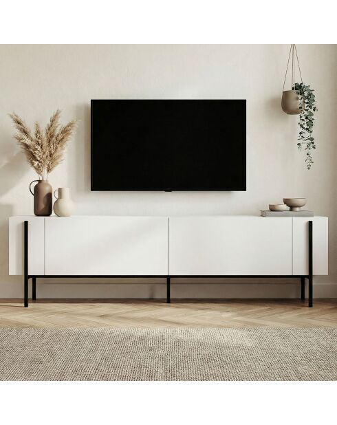 Soporte TV Nexus blanco negro - 180×30×45 cm