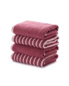 4 pièces de serviettes pour les mains Stripe Melange rose poudré - 50x90 cm