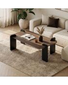 Renard Couchtisch aus schwarzem Nussbaumholz - 147×87×35 cm