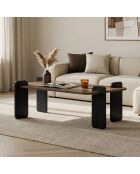 Renard Couchtisch aus schwarzem Nussbaumholz - 147×87×35 cm