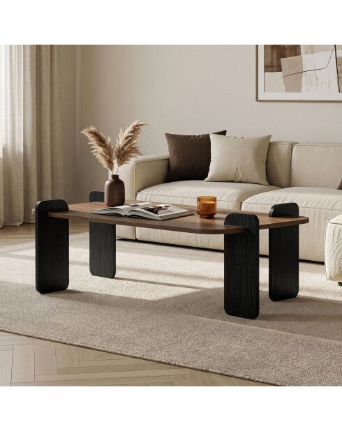 Renard Couchtisch aus schwarzem Nussbaumholz - 147×87×35 cm