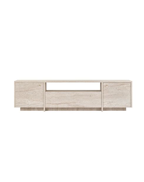 Meuble TV Alvar travertin - 180×35×46 cm
