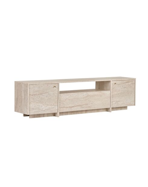 Meuble TV Alvar travertin - 180×35×46 cm