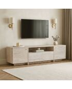 Meuble TV Alvar travertin - 180×35×46 cm