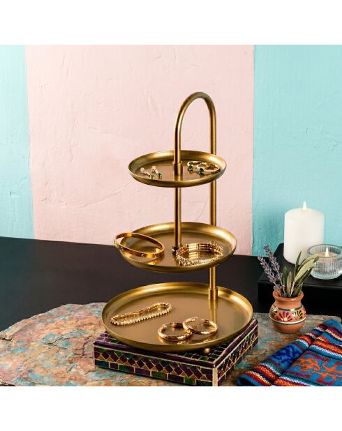Accessorio decorativo Kalkı-B in metallo dorato - D. 20 cm