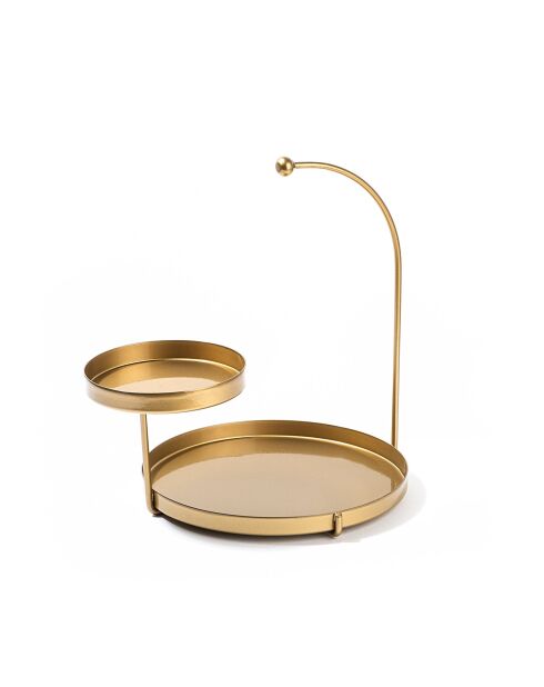 Accessorio decorativo in metallo dorato Knıdos-B - 25x28x21 cm