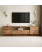Meuble TV Alvar pin atlantique - 180×35×46 cm