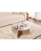 Aeris salontafel saffiereik smoke - 75×75×35 cm