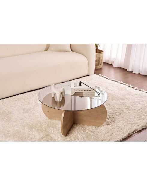 Aeris salontafel saffiereik smoke - 75×75×35 cm