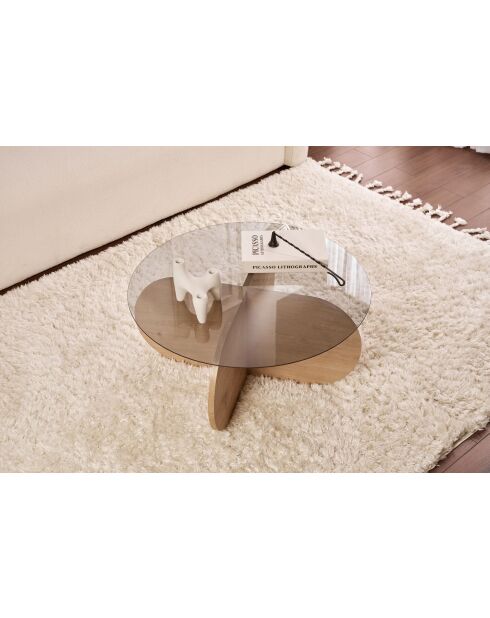 Aeris salontafel saffiereik smoke - 75×75×35 cm